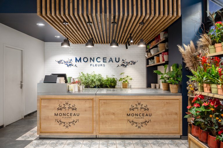 Photographe boutique fleuriste Monceau Fleurs à Paris