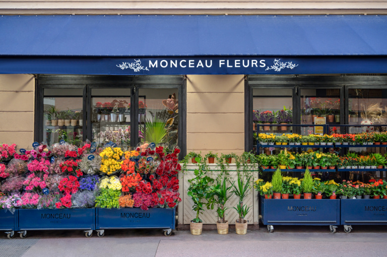 Photographe boutique fleuriste Monceau Fleurs à Paris