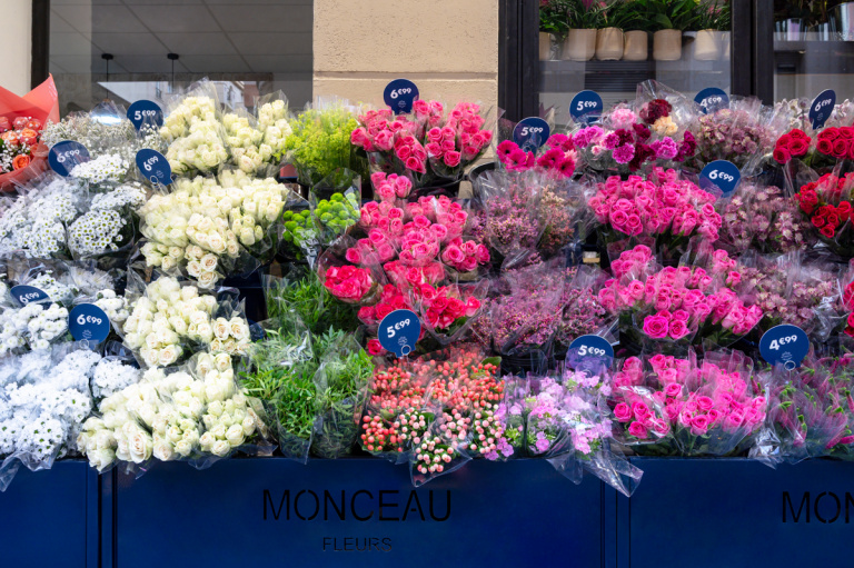 Photographe boutique fleuriste Monceau Fleurs à Paris