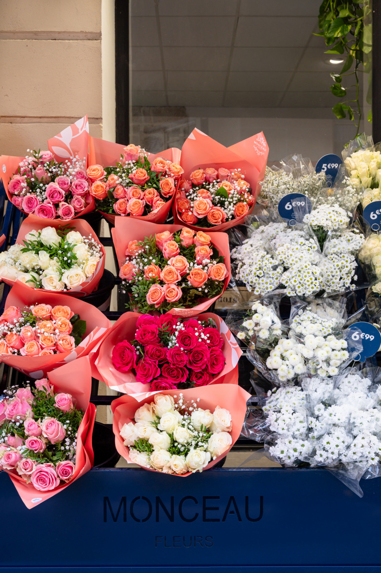 Photographe boutique fleuriste Monceau Fleurs à Paris