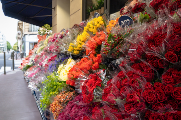 Photographe boutique fleuriste Monceau Fleurs à Paris